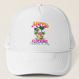 Merry Flocking Christmas Weihnachten im Juli Truckerkappe