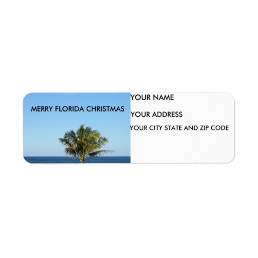 MERRY FLORIDA CHRISTMAS ETIKETT (Vorne)