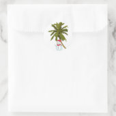 Merry Florida Christmas Runder Aufkleber (Tasche)