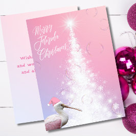 Merry Florida Christmas Tropical Bird and Tree Feiertagskarte