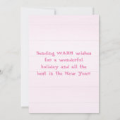 Merry Florida Weihnachten Pink Flamingo White Tree (Rückseite)