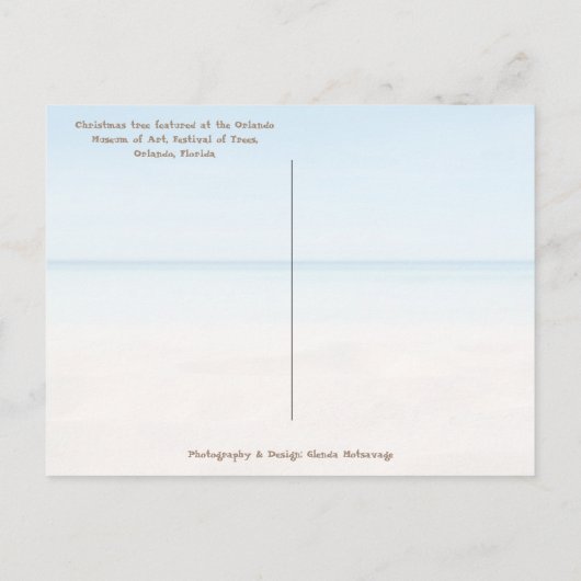 Merry Florida Weihnachten Tropical Beach and Tree (Rückseite)