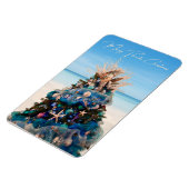 Merry Florida Weihnachten Tropical Beach and Tree Magnet (Linke Seite)