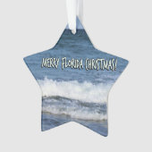 Merry Florida Weihnachtssee's Deep Blue Ornament (Vorderseite)