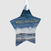Merry Florida Weihnachtssee's Deep Blue Ornament (Vorderseite)