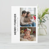 Merry Forever - Freudenreiche Familienurlaubskarte Feiertagskarte (Stehend Vorderseite)