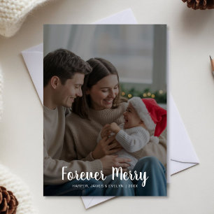 Merry Forever - Gemütliche Winter-Familienurlaubsk Feiertagskarte