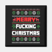 Merry Foring Christmas Funny Raunchy Curse Word Ho Magnet (Vorne)