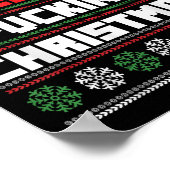 Merry Foring Christmas Funny Raunchy Curse Word Ho Poster (Ecke)