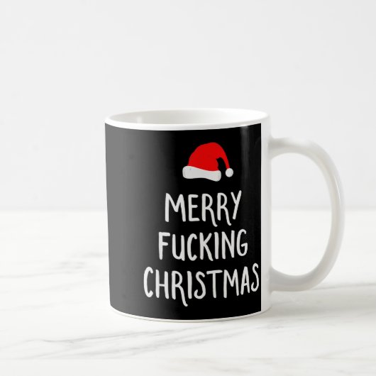 Merry Foring Christmas Inappropriate Santa Pajama Kaffeetasse (Rechts)