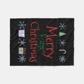 Merry Foring (f-ing) Weihnachten Funny Sarcastic Q Fleecedecke (Vorderseite (Horizontal))