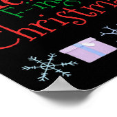 Merry Foring (f-ing) Weihnachten Funny Sarcastic Q Poster (Ecke)