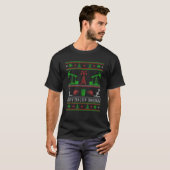 Merry Frackin Weihnachten Ugly Sweater Oilfield Ar T-Shirt (Vorne ganz)
