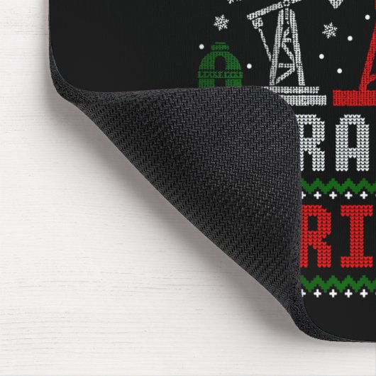 Merry Fracking Christmas Funny Oilfield Ugly Xmas  Mousepad (Ecke)