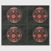 Merry Fraktal Art Ornament Geschenkpapier (Flach)