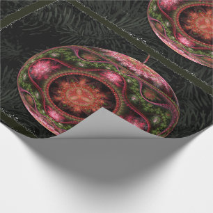 Merry Fraktal Art Ornament Geschenkpapier