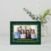 Merry Frame FOIL Business Holiday Postcard Folie Einladungspostkarte (Stehend vorne)