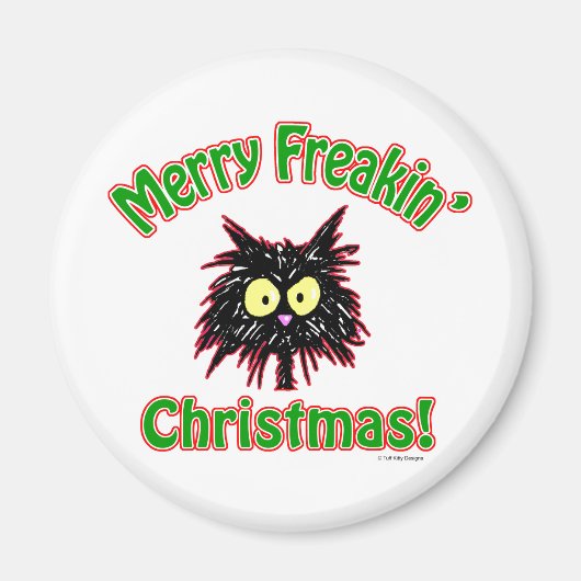Merry Freakin's Weihnachten Magnet (Vorne)