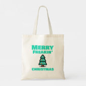 Merry Freakins Weihnachts-Tote-Tag Tragetasche (Rückseite)