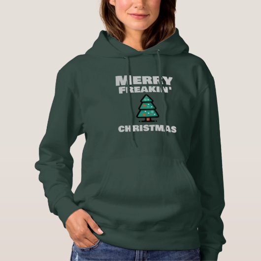 Merry Freakins Weihnachtshoodie Hoodie (Vorderseite)