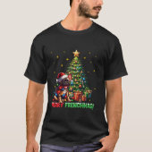 Merry Frenchmas French Bulldog Christmas Tree Sant T-Shirt (Vorderseite)