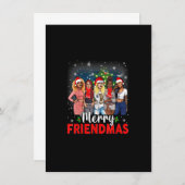 Merry Friendsmas Black Afro African Proud Santa Xm Einladung (Vorne/Hinten)