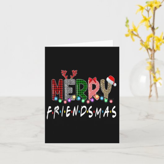 Merry Friendsmas Friends Christmas Matching Xmas G Karte (Gelbe Blume)