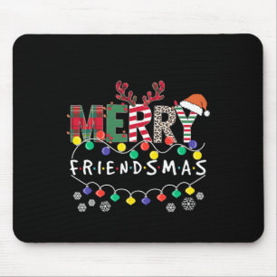 Merry Friendsmas Kariert Leopard Friends Merry Chr Mousepad