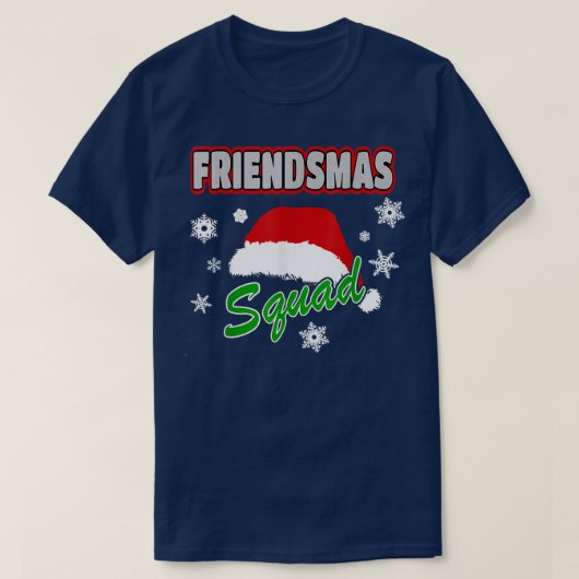 Merry Friendsmas Squad Friends Xmas Party Santa H T-Shirt (Design vorne)