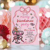 Merry Friendsmas Weihnachtscocktail-Feier Einladung