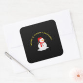 Merry & Frosty Christmas Quadratischer Aufkleber (Umschlag)