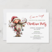 Merry Funny Santa Editable Christmas Party Invite Einladung (Vorderseite)