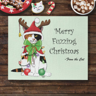 Merry Fuzzing Christmas Cat Puzzle