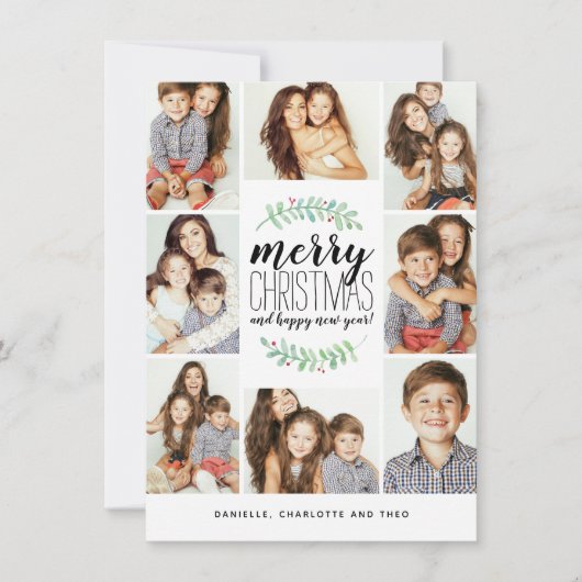 Merry Garland Holiday 8-Foto Collage Weihnachten (Vorderseite)