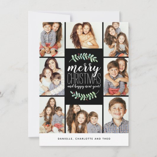 Merry Garland Holiday 8-Foto Collage Weihnachten (Vorderseite)