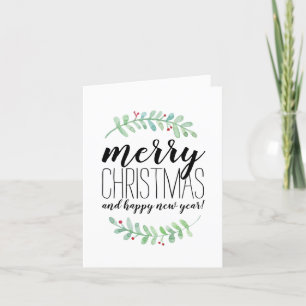 Merry Garland Holiday Folded Card Feiertagskarte