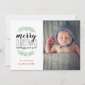 Merry Garland Holiday Weihnachten Foto (Vorderseite)