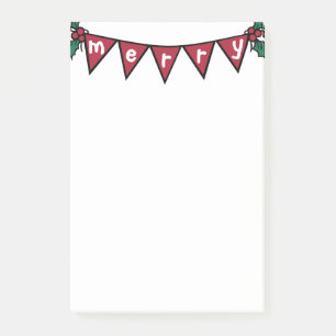 Merry garland Postit Notizblock
