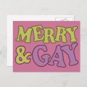 Merry & Gay Postcard Feiertagspostkarte (Vorne/Hinten)