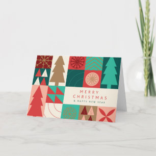 Merry Geometric Christmas - Moderner Urlaub Feiertagskarte
