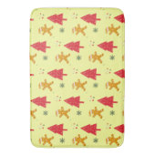 Merry gingerbread santa Snowflake Weihnachtsbaum Badematte (Vorderseite Vertikal)