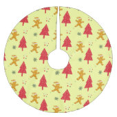Merry gingerbread santa Snowflake Weihnachtsbaum Polyester Weihnachtsbaumdecke (Vorderseite)