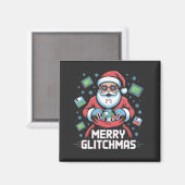 Merry Glitchmas Coding Programmer Weihnachten Magnet (Vorderseite/Rückseite)