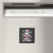 Merry Glitchmas Coding Programmer Weihnachten Magnet (In Situ (Geschirrspüler))
