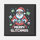 Merry Glitchmas Coding Programmer Weihnachten Magnet (Vorne)