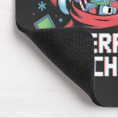Merry Glitchmas Coding Programmer Weihnachten Mousepad (Ecke)