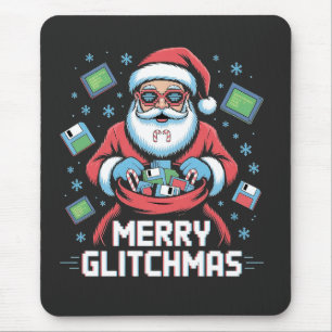 Merry Glitchmas Coding Programmer Weihnachten Mousepad