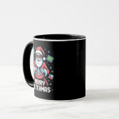 Merry Glitchmas Coding Programmer Weihnachten Tasse (Vorderseite Links)