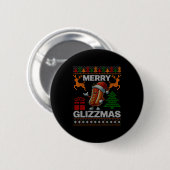 Merry Glizzmas -christmas Glizy Matching Family Ug Button (Vorne & Hinten)