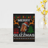 Merry Glizzmas -christmas Glizy Matching Family Ug Karte (Gelbe Blume)